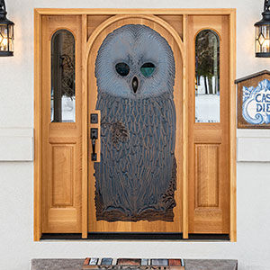 2019 Neuenschwander Doors Glass Owl Front Door