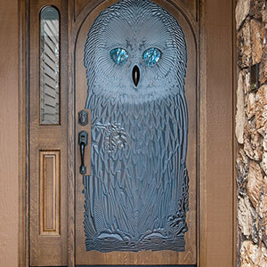 2019 Neuenschwander Doors Glass Owl Front Door