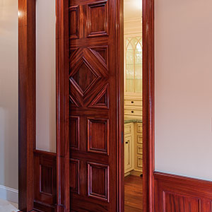 Neuenschwander African Mahogony 11 Panel Applied Moulding Interior Door