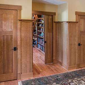 Neuenschwander Portland Indiana Quarter Sawn Oak 4 Panel Doors Sliding Door