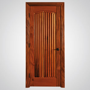 Neuenschwander African Mahogany 1 Fluted Panel Arch Top Interior Door