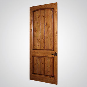 Neuenschwander Knotty Alder Arch Top V Grooved Interior Door