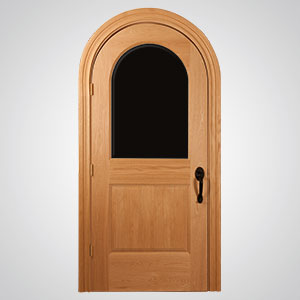 Neuenschwander Unfinished Red Oak Round Top Interior Door